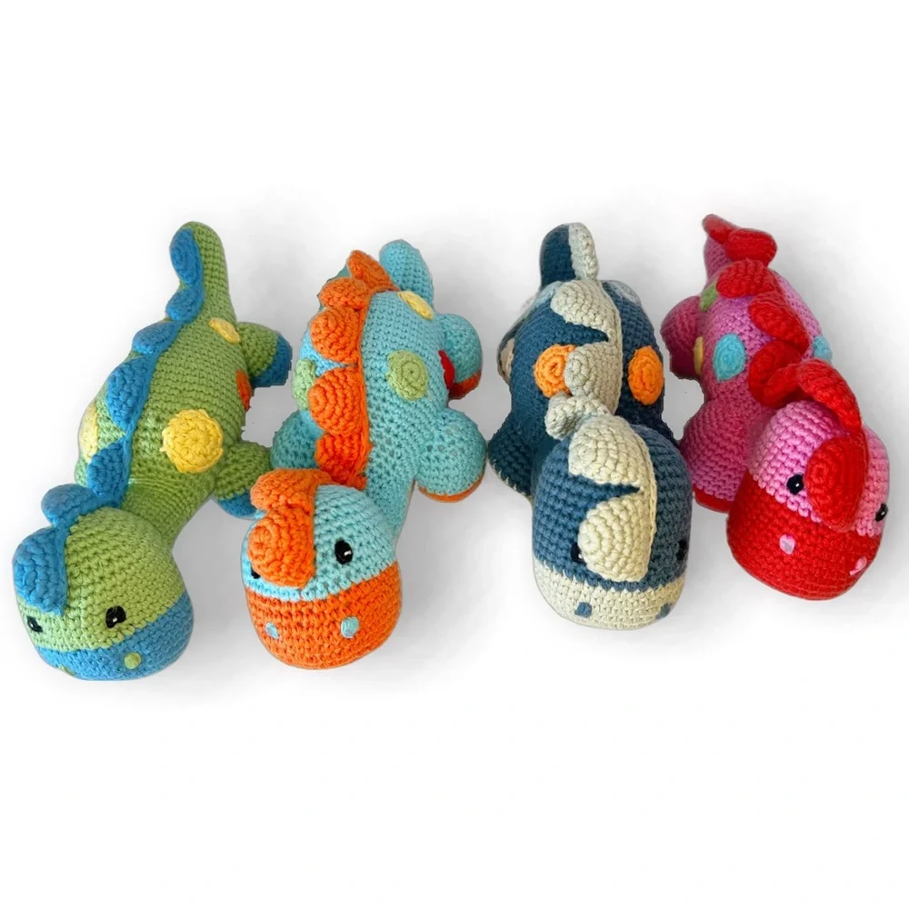 Stegosaurus Plush Dino Rattle - Picture 2 of 16